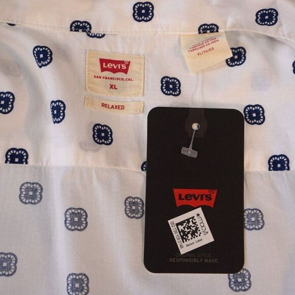 Levi's Mens Shirt Classic Camp Collar Relaxed Fit Size XL Short Sleeve New Gift - Picture 8 of 11